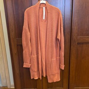 lululemon athletica Orange Cardigan Sweater
